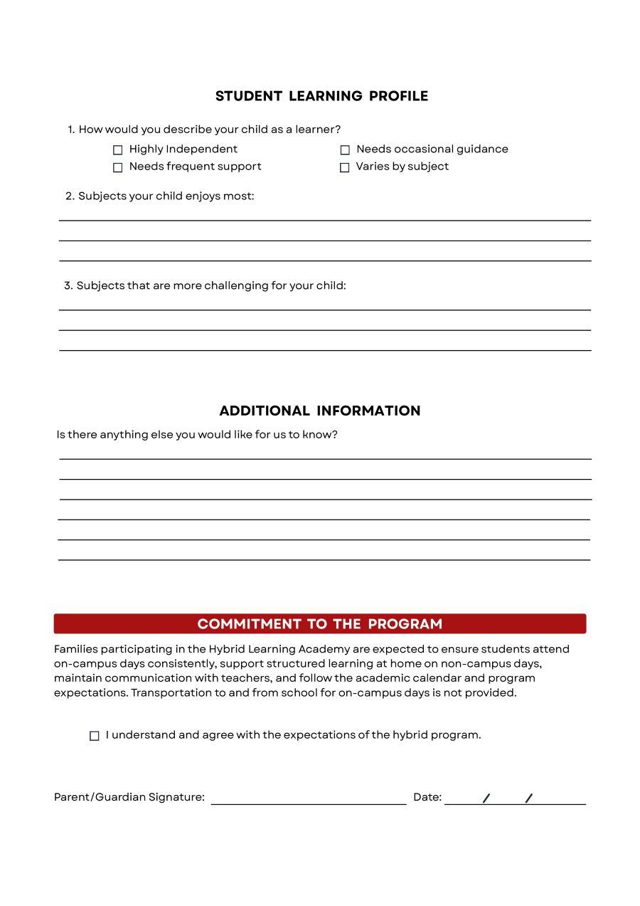K-6 Hybrid Interest Form